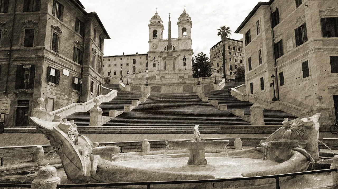 Piazza di Spagna et escalier de la Trinité-des-Monts